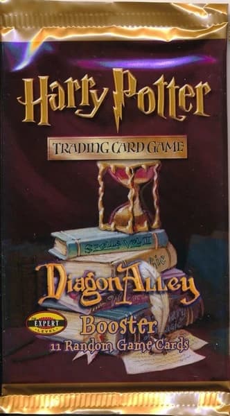 Diagon Alley booster pack — hourglass and spellbooks art